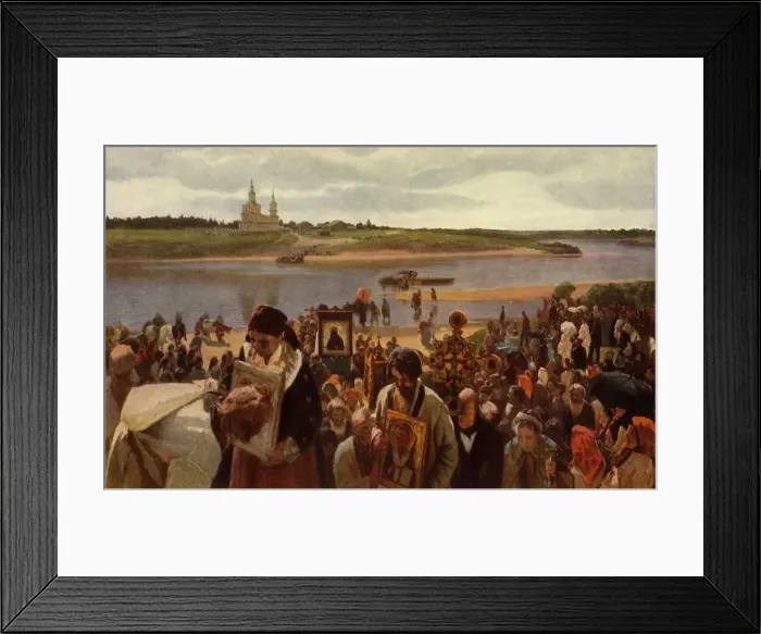 Framed Print : The Procession of the Cross, 1893, (1965). Creator: Illarion Pryanishnikov Framed Print : The Procession of the Cross, 1893, (1965). Creator: Illarion Pryanishnikov