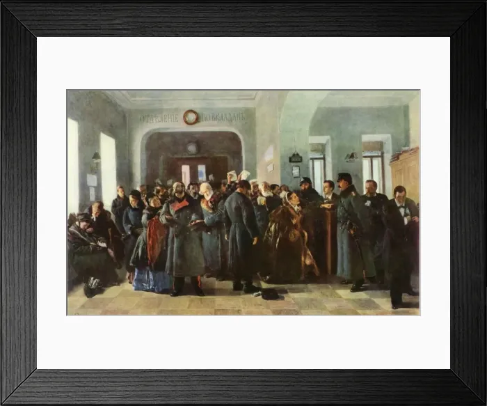 Framed Print : The Bank Collapses, 1881, (1965). Creator: Vladimir Makovsky Framed Print : The Bank Collapses, 1881, (1965). Creator: Vladimir Makovsky