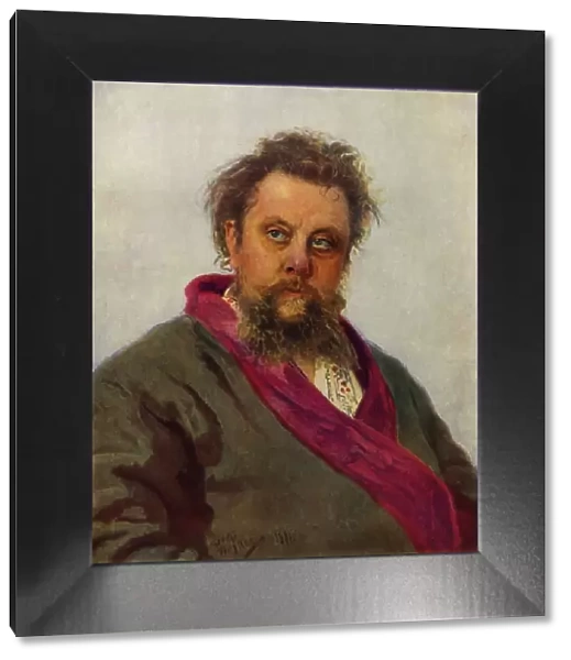 Portrait of the Composer Modest Petrovich Mussorgsky, 1881, (1965). Creator: Il ya Repin