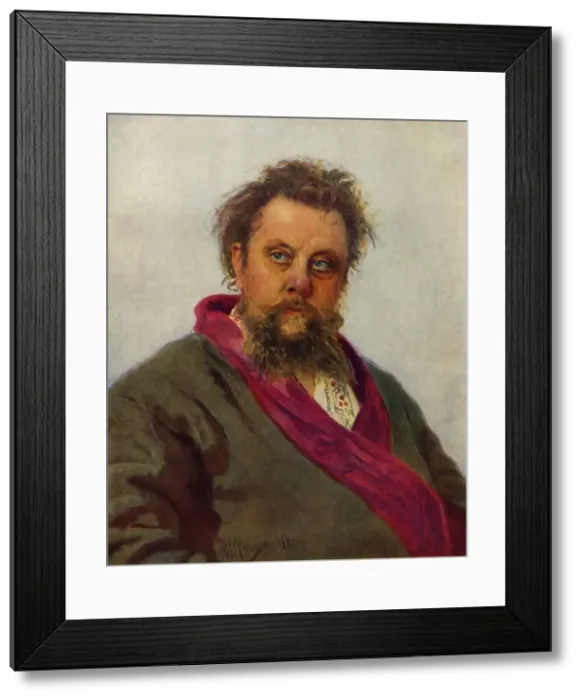 Framed Print : Portrait of the Composer Modest Petrovich Mussorgsky, 1881, (1965). Creator: Il ya Repin Framed Print : Portrait of the Composer Modest Petrovich Mussorgsky, 1881, (1965). Creator: Il ya Repin