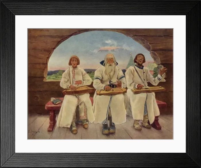 Framed Print : The Musicians, 1899, (1965). Creator: Viktor Mihajlovic Vasnecov Framed Print : The Musicians, 1899, (1965). Creator: Viktor Mihajlovic Vasnecov