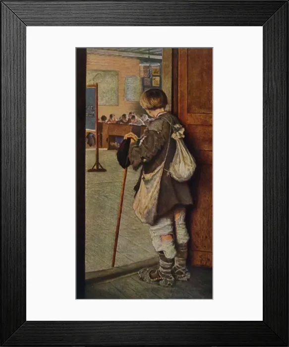 Framed Print : By the School Doors, 1897, (1965). Creator: Nikolaj Petrovic Bogdanov-Bel skij Framed Print : By the School Doors, 1897, (1965). Creator: Nikolaj Petrovic Bogdanov-Bel skij