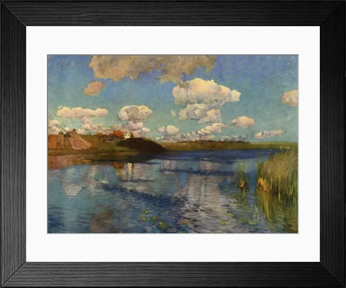 Framed Print : A Sunny Day by the Lake, 1899-1900, (1965). Creator: Isaak Levitan Framed Print : A Sunny Day by the Lake, 1899-1900, (1965). Creator: Isaak Levitan