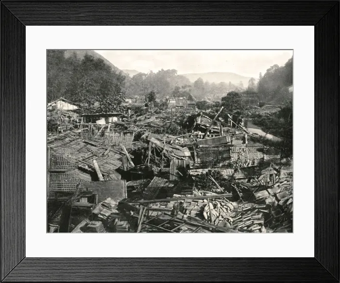 Framed Print : After the earthquake, Gifu, Japan, 1895. Creator: Unknown Framed Print : After the earthquake, Gifu, Japan, 1895. Creator: Unknown