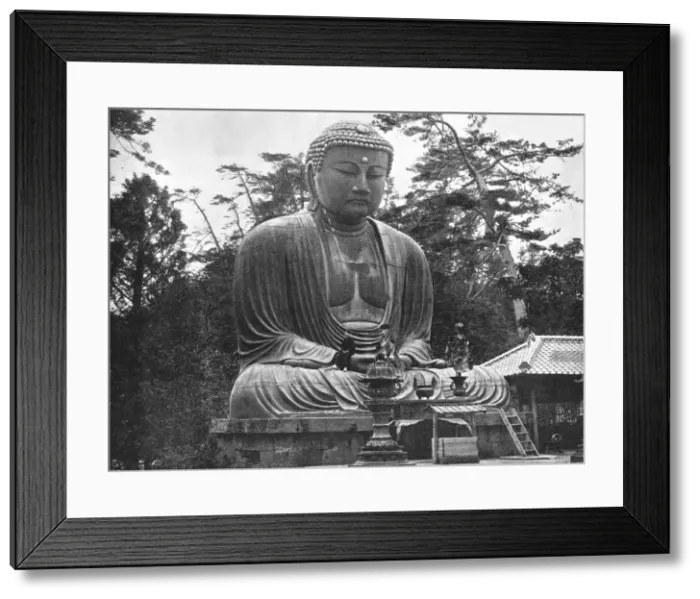 Framed Print : The Great Daibutsu, Kamakura, Japan, 1895. Creator: W &s Ltd