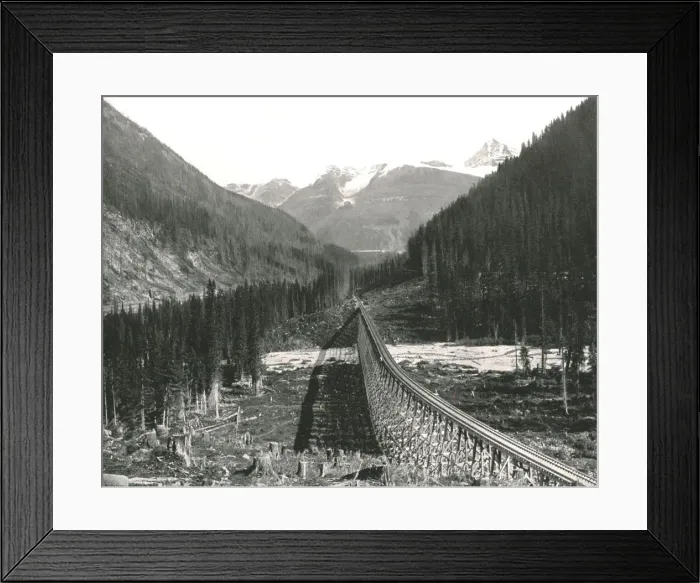 Framed Print : The Rockies: Loop showing four tracks, 1895. Creator: William Notman & Son Framed Print : The Rockies: Loop showing four tracks, 1895. Creator: William Notman & Son