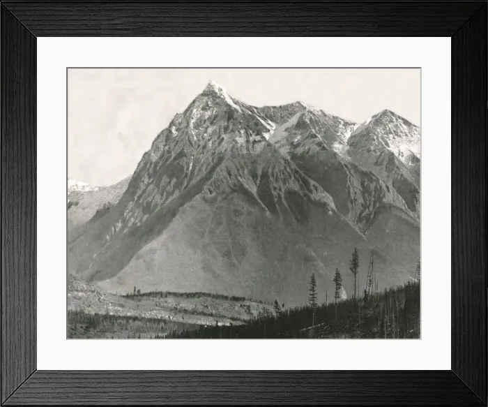 Framed Print : The Rockies: Chancellor Peak, Leanchoil, Canada, 1895. Creator: William Notman & Son Framed Print : The Rockies: Chancellor Peak, Leanchoil, Canada, 1895. Creator: William Notman & Son