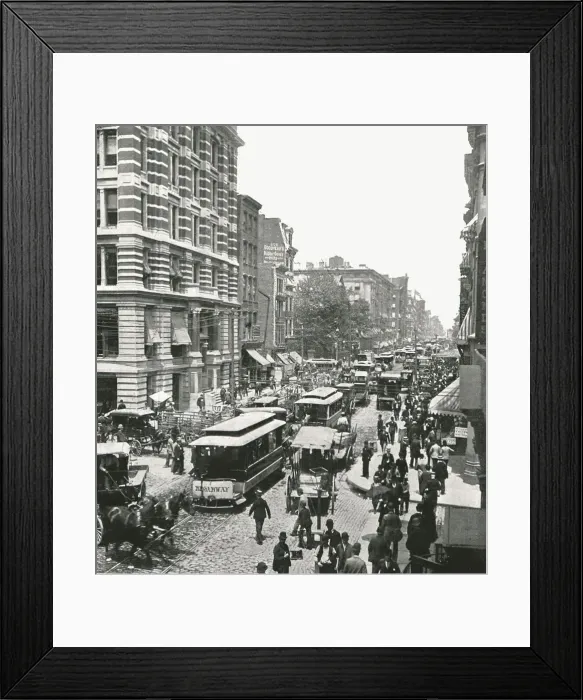 Framed Print : Broadway, New York, USA, 1895. Creator: Unknown Framed Print : Broadway, New York, USA, 1895. Creator: Unknown