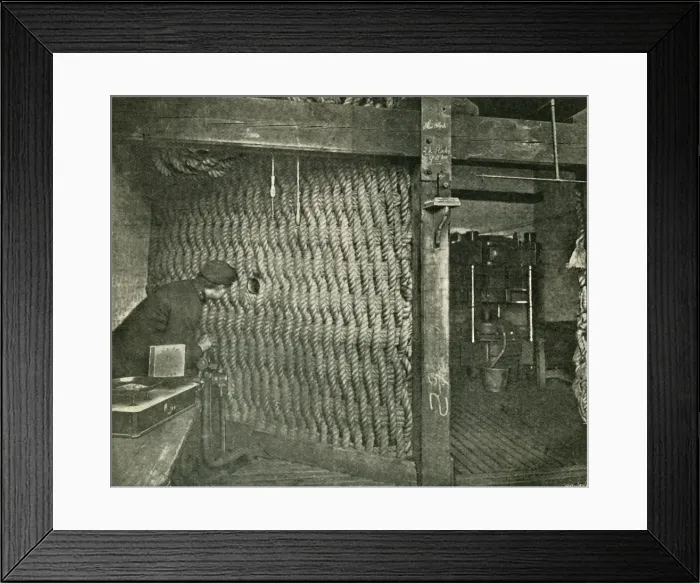 Framed Print : Rope Screen Used For Protection While Pressing Explosive Gun-Cotton, 1901. Creator: Unknown Framed Print : Rope Screen Used For Protection While Pressing Explosive Gun-Cotton, 1901. Creator: Unknown