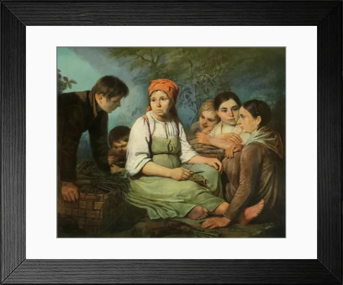 Framed Print : Cleaning the Sugar-beet, c1820, (1965). Creator: Aleksey Venetsianov Framed Print : Cleaning the Sugar-beet, c1820, (1965). Creator: Aleksey Venetsianov