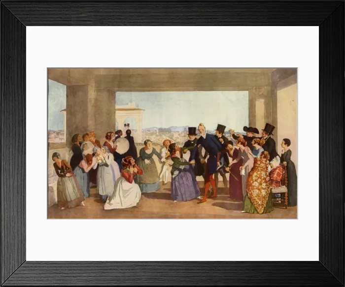 Framed Print : October Celebration in Rome, c1842, (1965). Creator: Aleksandr Ivanov Framed Print : October Celebration in Rome, c1842, (1965). Creator: Aleksandr Ivanov