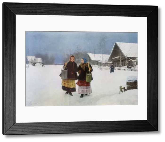 Framed Print : The Rival, 1891, (1965). Creator: Nikolai Alekseevich Kasatkin Framed Print : The Rival, 1891, (1965). Creator: Nikolai Alekseevich Kasatkin