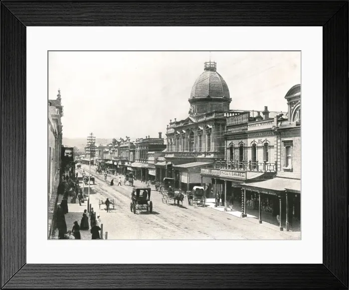 Framed Print : Rundle Street, Adelaide, Australia, 1895. Creator: York & Son Framed Print : Rundle Street, Adelaide, Australia, 1895. Creator: York & Son