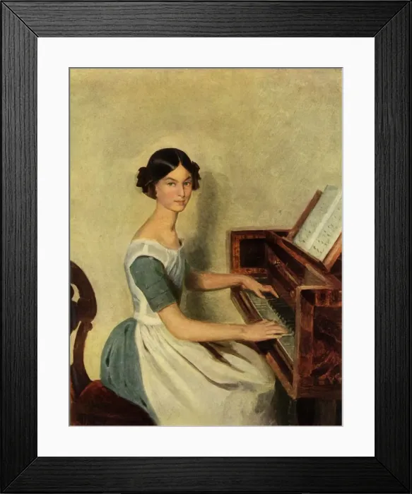 Framed Print : Portrait of Nadezhda Petrovna Zhdanovichova, 1849, (1965). Creator: Pavel Andreevich Fedotov Framed Print : Portrait of Nadezhda Petrovna Zhdanovichova, 1849, (1965). Creator: Pavel Andreevich Fedotov