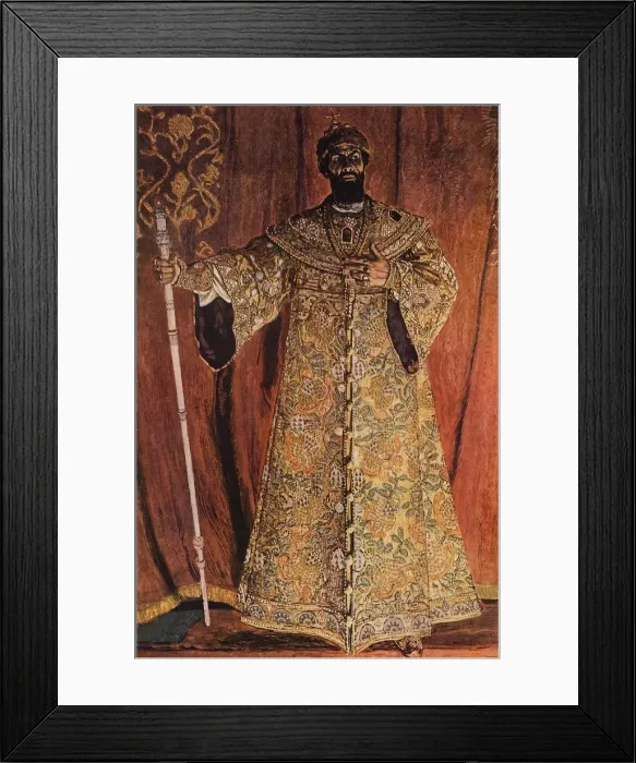 Framed Print : Portrait of Fyodor Ivanov Shaliapin (1873-1939) in the Role of Boris Godunov, 1912, (1965) Framed Print : Portrait of Fyodor Ivanov Shaliapin (1873-1939) in the Role of Boris Godunov, 1912, (1965)