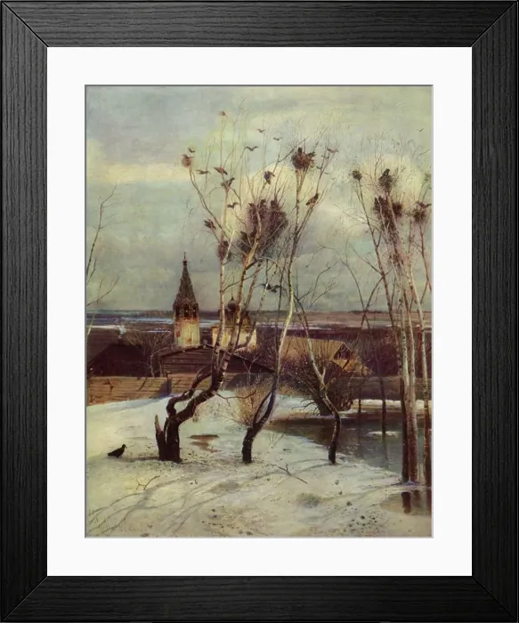 Framed Print : The Ravens Have Arrived, 1871, (1965). Creator: Aleksey Savrasov Framed Print : The Ravens Have Arrived, 1871, (1965). Creator: Aleksey Savrasov
