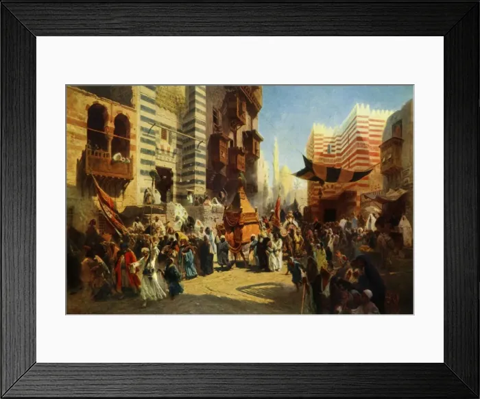 Framed Print : Return of the Holy Carpet from Mekka to Cairo, 1876, (1965). Creator: Konstantin Makovsky Framed Print : Return of the Holy Carpet from Mekka to Cairo, 1876, (1965). Creator: Konstantin Makovsky