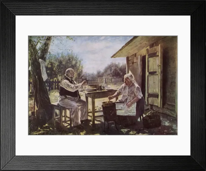 Framed Print : Jam-Making, 1876, (1965). Creator: Vladimir Makovsky Framed Print : Jam-Making, 1876, (1965). Creator: Vladimir Makovsky