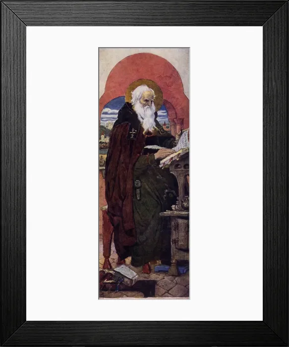 Framed Print : The Blessed Chronicler Nestor, c1885-1896, (1965). Creator: Viktor Mihajlovic Vasnecov Framed Print : The Blessed Chronicler Nestor, c1885-1896, (1965). Creator: Viktor Mihajlovic Vasnecov