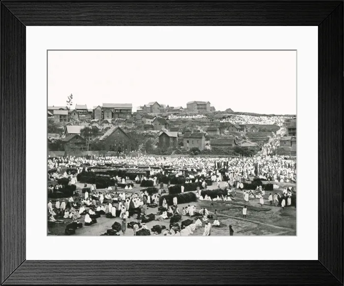 Framed Print : The Market Place, Antananarivo, Madagascar, 1895. Creator: Colonel Stewart Framed Print : The Market Place, Antananarivo, Madagascar, 1895. Creator: Colonel Stewart