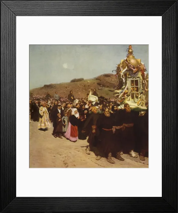 Framed Print : Procession in the Kursk Gubernia, 1880-1883, (1965). Creator: Il ya Repin Framed Print : Procession in the Kursk Gubernia, 1880-1883, (1965). Creator: Il ya Repin