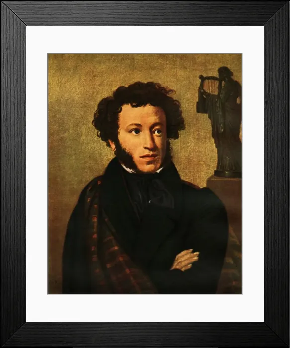 Framed Print : Portrait of Alexandr Sergeyevich Pushkin, 1827, (1965). Creator: Orest Kiprensky Framed Print : Portrait of Alexandr Sergeyevich Pushkin, 1827, (1965). Creator: Orest Kiprensky