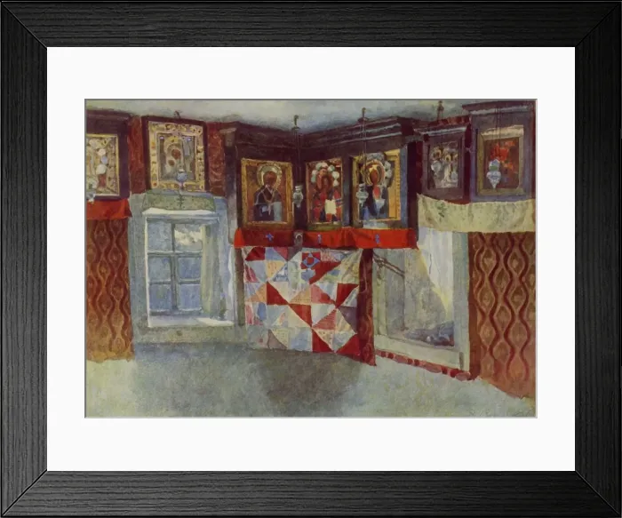 Framed Print : The Village Chapel, 1880-1889, (1965). Creator: Vasily Surikov Framed Print : The Village Chapel, 1880-1889, (1965). Creator: Vasily Surikov