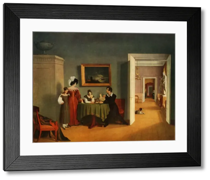 Framed Print : Family Portrait, 1830, (1965). Creator: Fyodor Tolstoy Framed Print : Family Portrait, 1830, (1965). Creator: Fyodor Tolstoy
