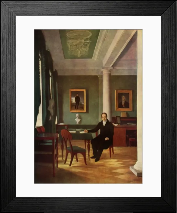Framed Print : Prince Kochubeys Study, 1831-1834, (1965). Creator: Aleksey Venetsianov Framed Print : Prince Kochubeys Study, 1831-1834, (1965). Creator: Aleksey Venetsianov