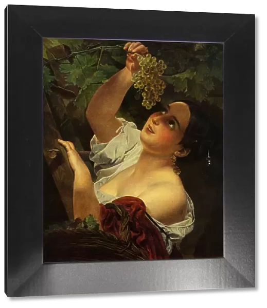Italian Noon (Italian Girl picking Grapes), 1827, (1965). Creator: Karl Briullov