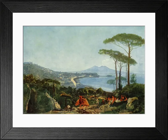 Framed Print : View of Naples from the Road to Pozzuoli, c1830s, (1965). Creator: Aleksandr Ivanov Framed Print : View of Naples from the Road to Pozzuoli, c1830s, (1965). Creator: Aleksandr Ivanov
