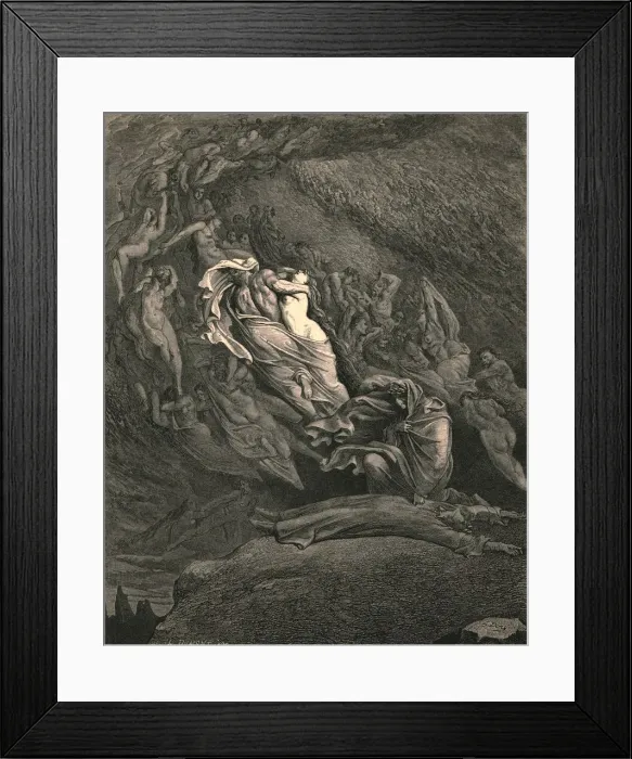 Framed Print : I through compassion fainting, seem d not far from death, c1890. Creator: Gustave Doré Framed Print : I through compassion fainting, seem d not far from death, c1890. Creator: Gustave Doré