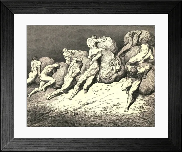 Framed Print : Not all the gold, that is beneath the moon or ever hath been, c1890. Creator: Gustave Doré Framed Print : Not all the gold, that is beneath the moon or ever hath been, c1890. Creator: Gustave Doré