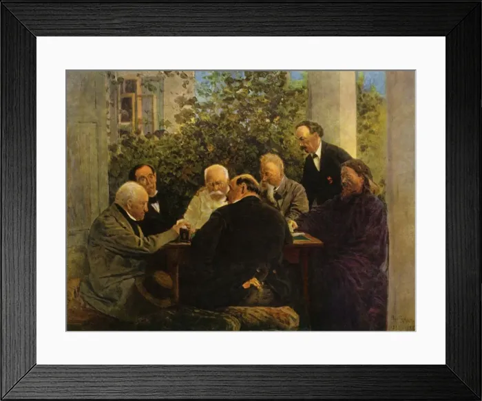 Framed Print : The Game of Cards, late 19th-early 20th century, (1965). Creator: Vladimir Makovsky Framed Print : The Game of Cards, late 19th-early 20th century, (1965). Creator: Vladimir Makovsky
