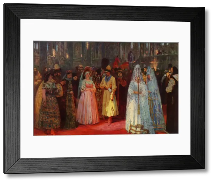 Framed Print : Choosing the Tsars Bride, 1884, (1965). Creator: Il ya Repin Framed Print : Choosing the Tsars Bride, 1884, (1965). Creator: Il ya Repin