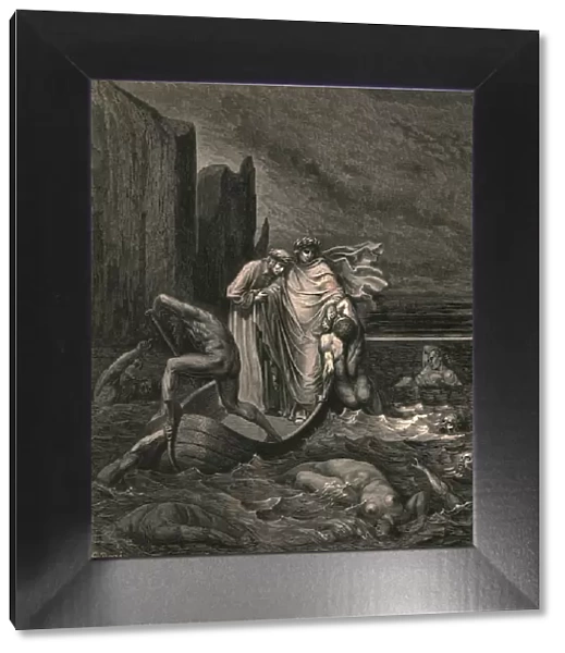 My teacher sage aware, thrusting him back, c1890. Creator: Gustave Doré