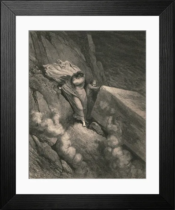 Framed Print : From the profound abyss, behind the lid of a great monument we stood retired, c1890 Framed Print : From the profound abyss, behind the lid of a great monument we stood retired, c1890