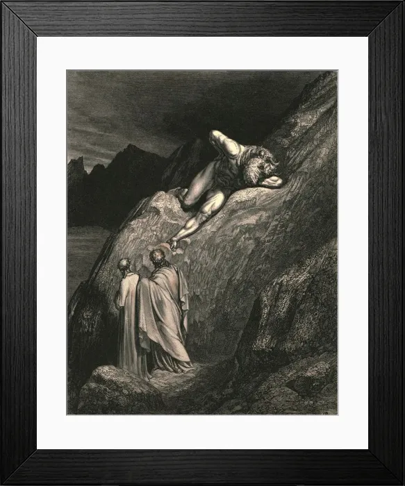 Framed Print : And there at point of the disparted ridge lay stretch d the infamy of Crete, c1890 Framed Print : And there at point of the disparted ridge lay stretch d the infamy of Crete, c1890