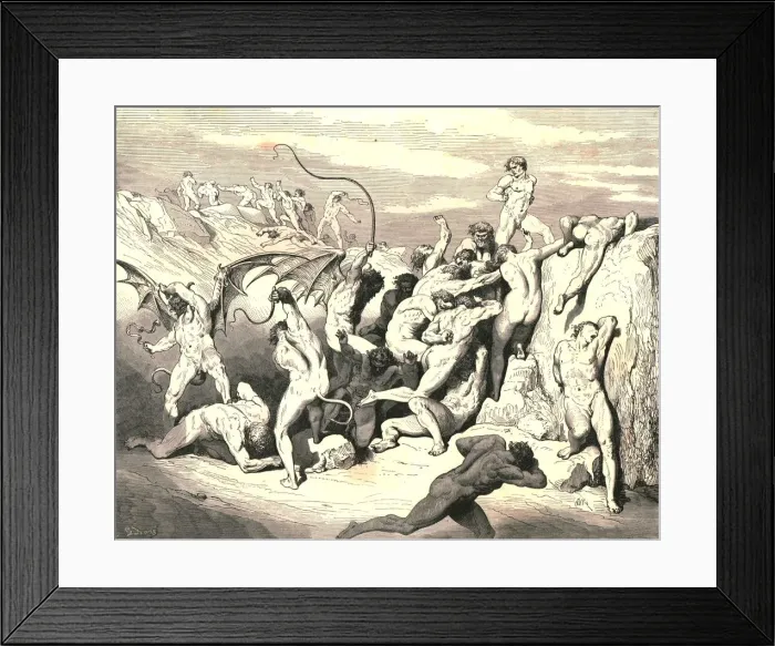 Framed Print : Ah! How they made them bound at the first stripe!, c1890. Creator: Gustave Doré Framed Print : Ah! How they made them bound at the first stripe!, c1890. Creator: Gustave Doré