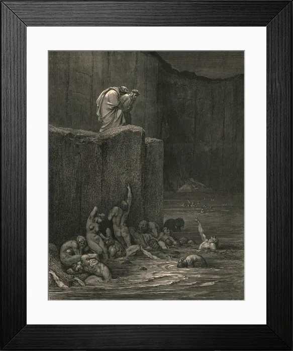Framed Print : Why greedily thus bendest more on me?, c1890. Creator: Gustave Doré Framed Print : Why greedily thus bendest more on me?, c1890. Creator: Gustave Doré