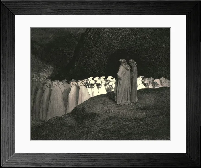 Framed Print : Tuscan... disdain not to instruct us who thou art, c1890. Creator: Gustave Doré Framed Print : Tuscan... disdain not to instruct us who thou art, c1890. Creator: Gustave Doré