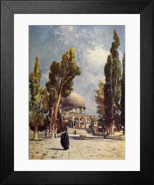 Framed Print : The Dome of the Rock from the Mosque El Aksa, 1902. Creator: John Fulleylove Framed Print : The Dome of the Rock from the Mosque El Aksa, 1902. Creator: John Fulleylove