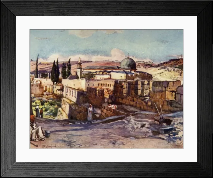 Framed Print : The Mosque of El Aksa from Inside the South Wall of Jerusalem, 1902. Creator: John Fulleylove Framed Print : The Mosque of El Aksa from Inside the South Wall of Jerusalem, 1902. Creator: John Fulleylove