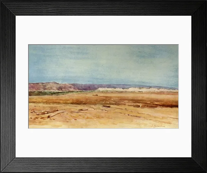 Framed Print : The Western Shore of the Dead Sea, 1902. Creator: John Fulleylove Framed Print : The Western Shore of the Dead Sea, 1902. Creator: John Fulleylove