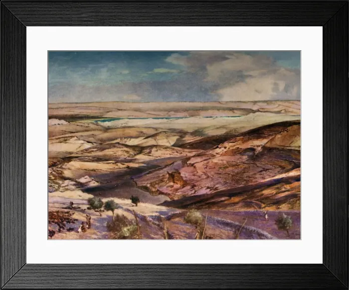 Framed Print : The Judean Desert and the Dead Sea from the Highest Point of the Mount of Olives, 1902 Framed Print : The Judean Desert and the Dead Sea from the Highest Point of the Mount of Olives, 1902