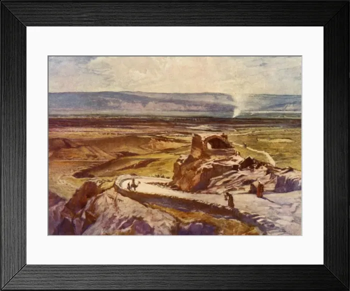Framed Print : The Plain of Jericho Looking Towards the Mountains of Moab, 1902. Creator: John Fulleylove Framed Print : The Plain of Jericho Looking Towards the Mountains of Moab, 1902. Creator: John Fulleylove