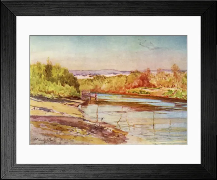 Framed Print : The Ford of the Jordan Near Jericho, 1902. Creator: John Fulleylove Framed Print : The Ford of the Jordan Near Jericho, 1902. Creator: John Fulleylove