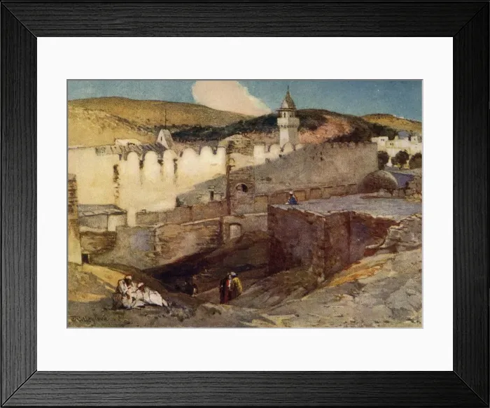 Framed Print : The Mosque at Hebron Over the Cave of Machpelah, 1902. Creator: John Fulleylove Framed Print : The Mosque at Hebron Over the Cave of Machpelah, 1902. Creator: John Fulleylove