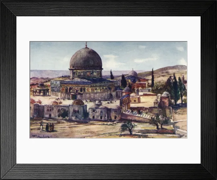 Framed Print : The Dome of the Rock from Barracks Near the Tower of Antonia, 1902. Creator: John Fulleylove Framed Print : The Dome of the Rock from Barracks Near the Tower of Antonia, 1902. Creator: John Fulleylove