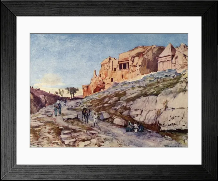 Framed Print : The Rock-Cut Tombs of the Valley of Jehoshaphat, 1902. Creator: John Fulleylove Framed Print : The Rock-Cut Tombs of the Valley of Jehoshaphat, 1902. Creator: John Fulleylove